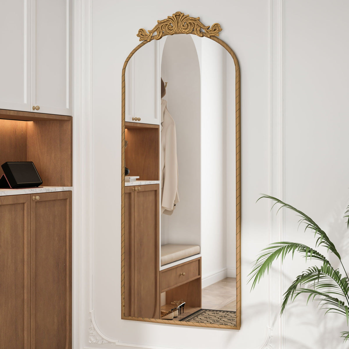 Maison Vintage Arched Full Body Mirror With Tempered Glass