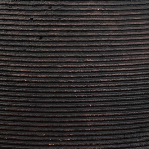 Hannela Artisanal Ribbed Vase Antique Brown Centerpiece