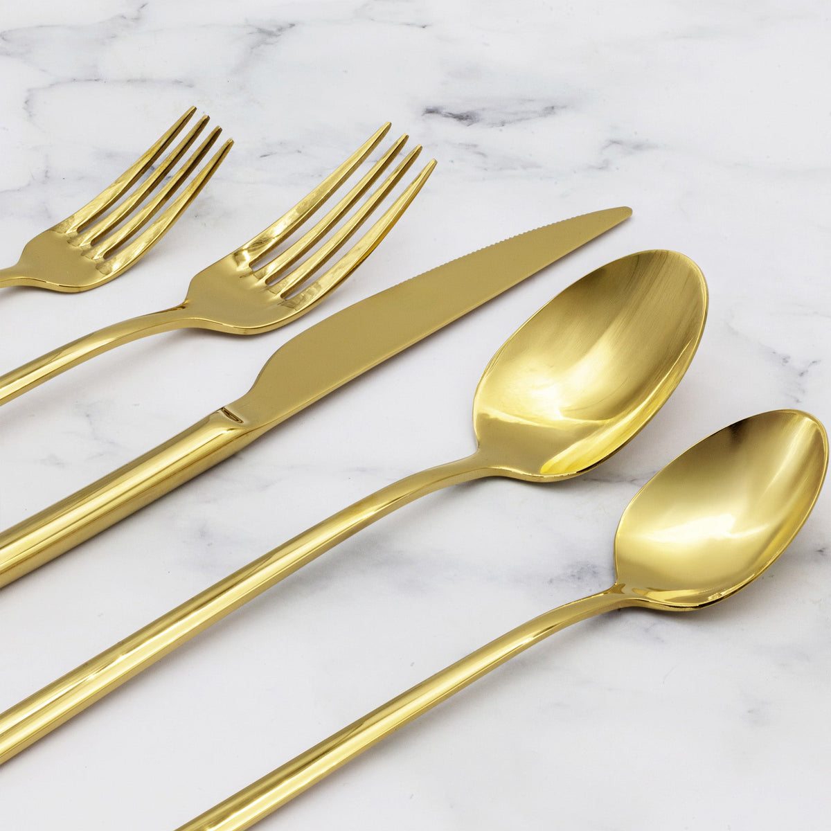 At The Table Emilia Mirror Flatware Set 20 Piece Silver