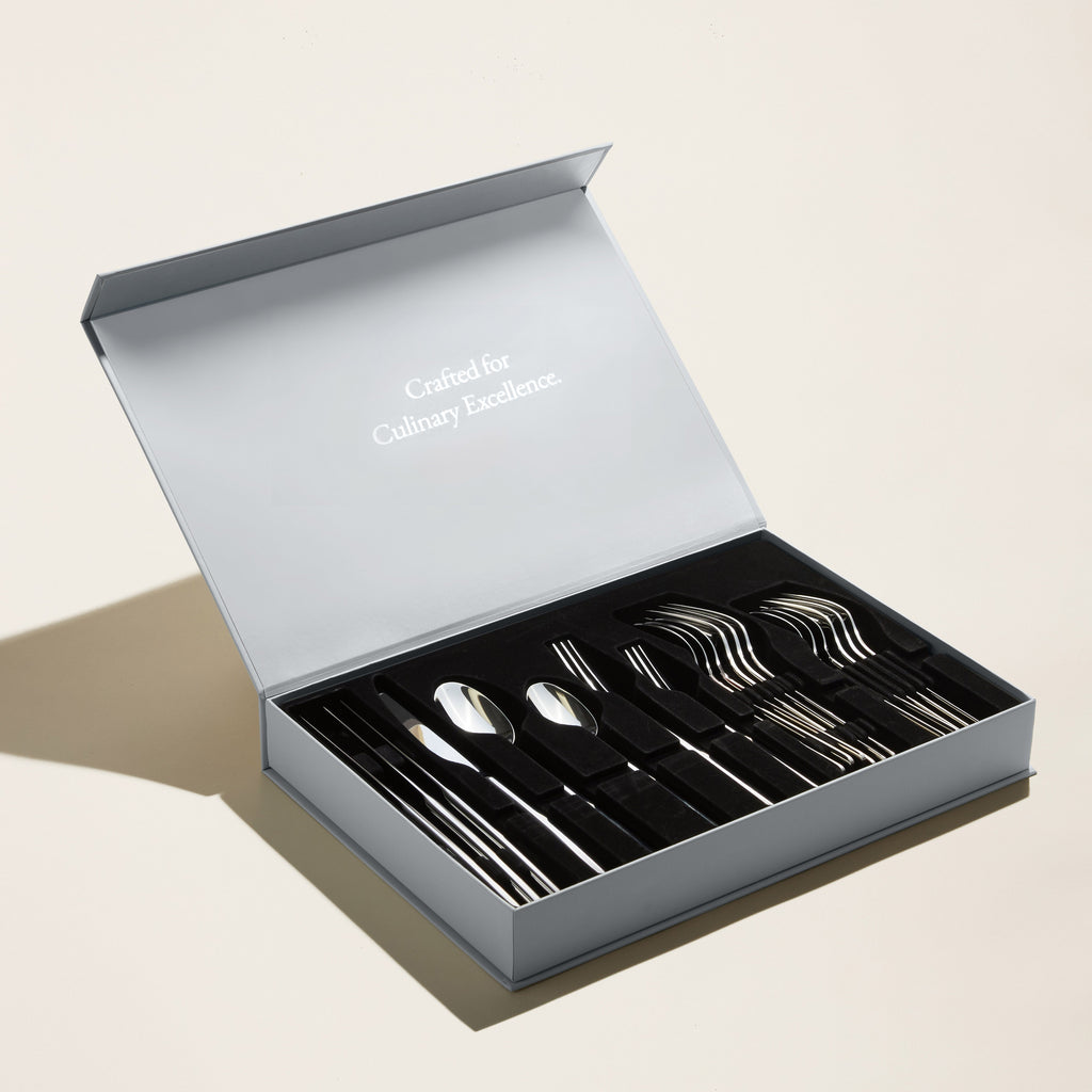 At The Table Emilia Mirror Flatware Set 20 Piece Silver