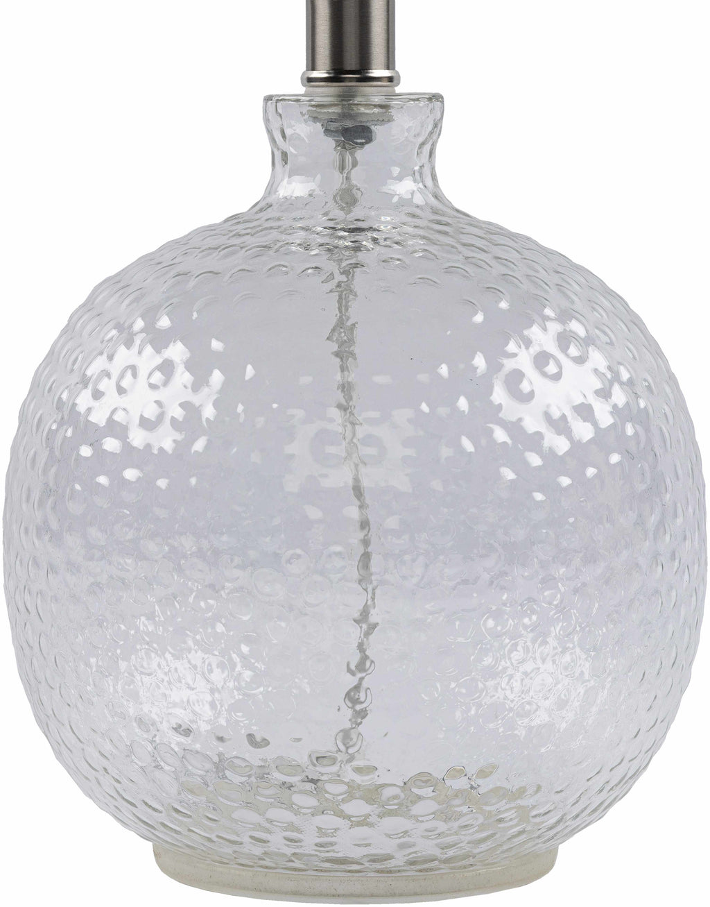 Enetai Clear Glass Table Lamp With Soft Linen Shade