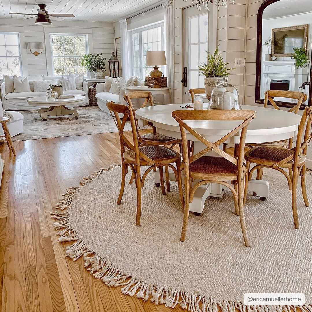 Iantha Handmade Ivory Jute Rug With Custom Shape And Fringe