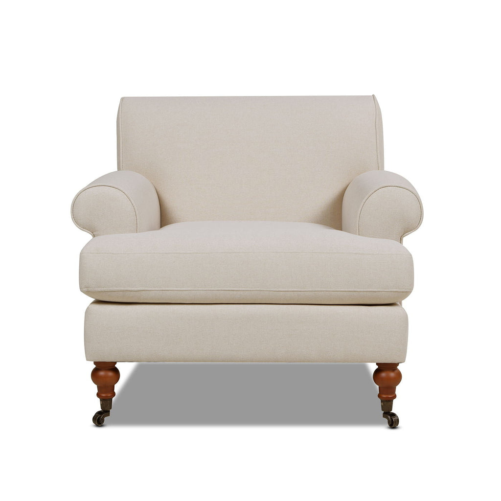 Alana Lawson Solid Hardwood Accent Arm Chair With Casters