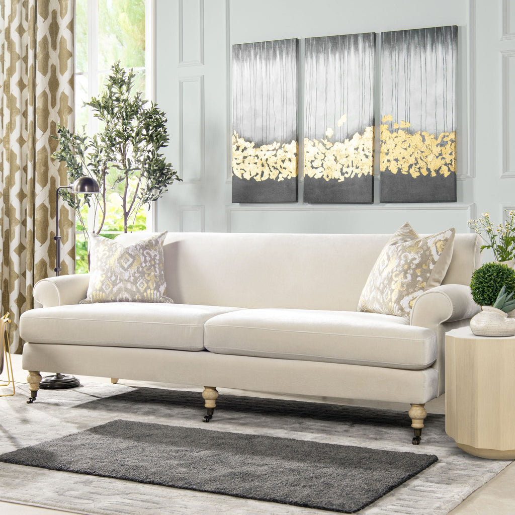 Alana Home - Twin Cushion Modern Tightback Sofa Gray