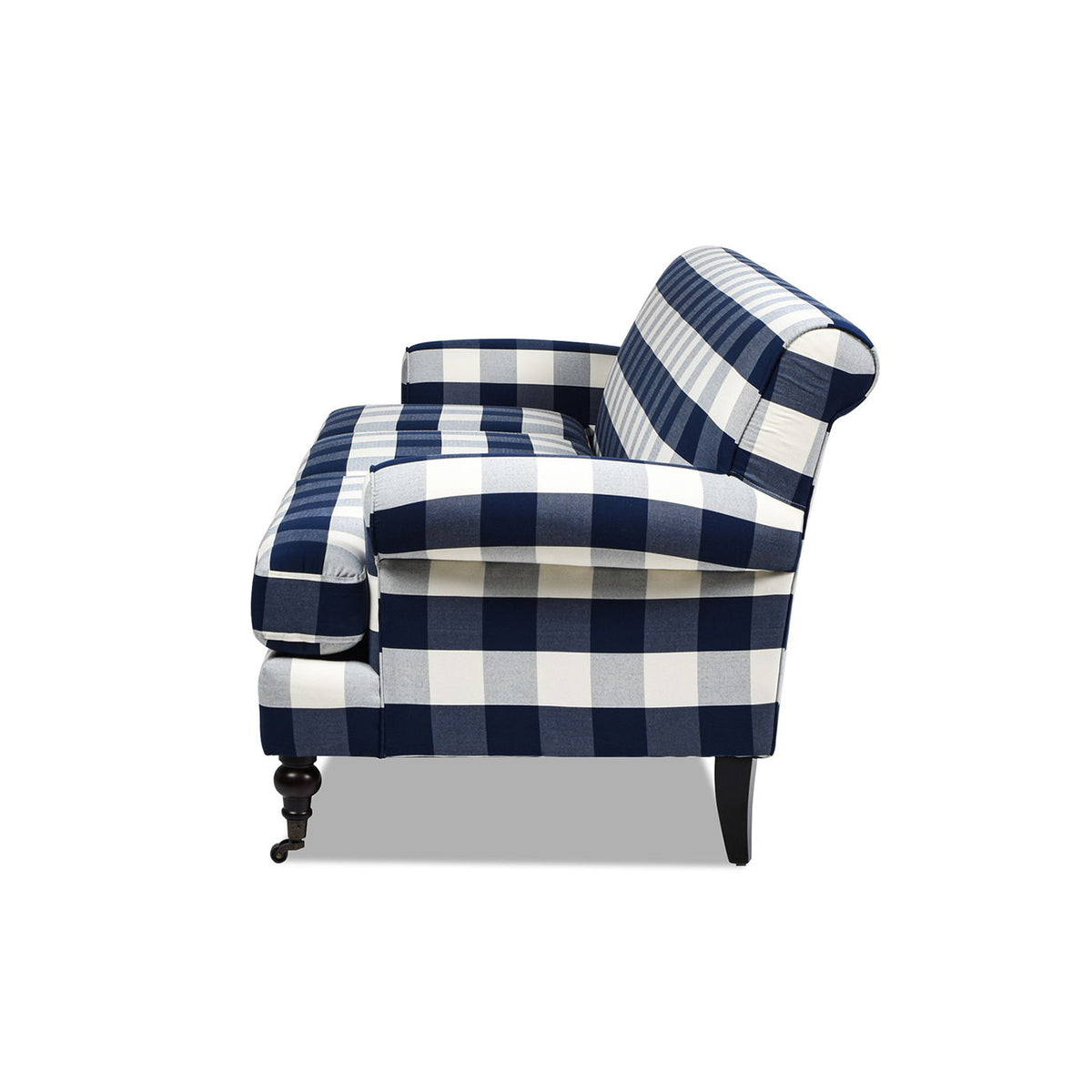Luxe Alana Lawson Charcoal Three Cushion Tightback Sofa