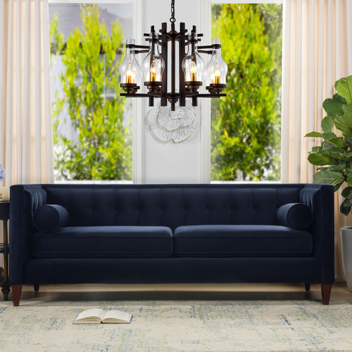 Aurelia Jack Modern Tuxedo Sofa With Shelter Tracks