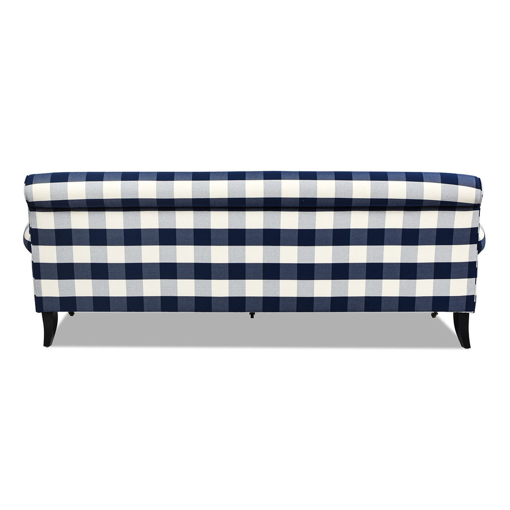 Luxe Alana Lawson Charcoal Three Cushion Tightback Sofa