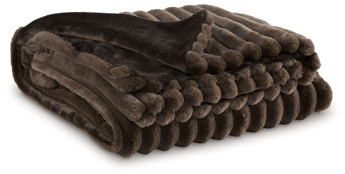 Alsonwell Plush Faux Fur Throw Machine Washable Ivory