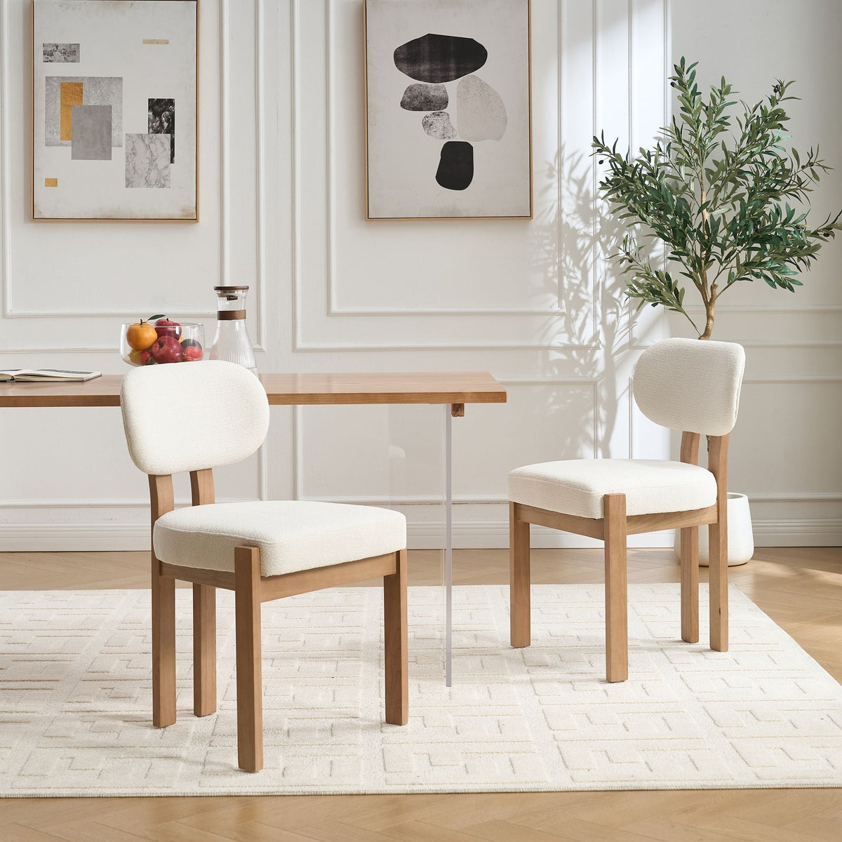 Vesper Ergonomic Dining Chairs Adjustable Feet Set Of 2