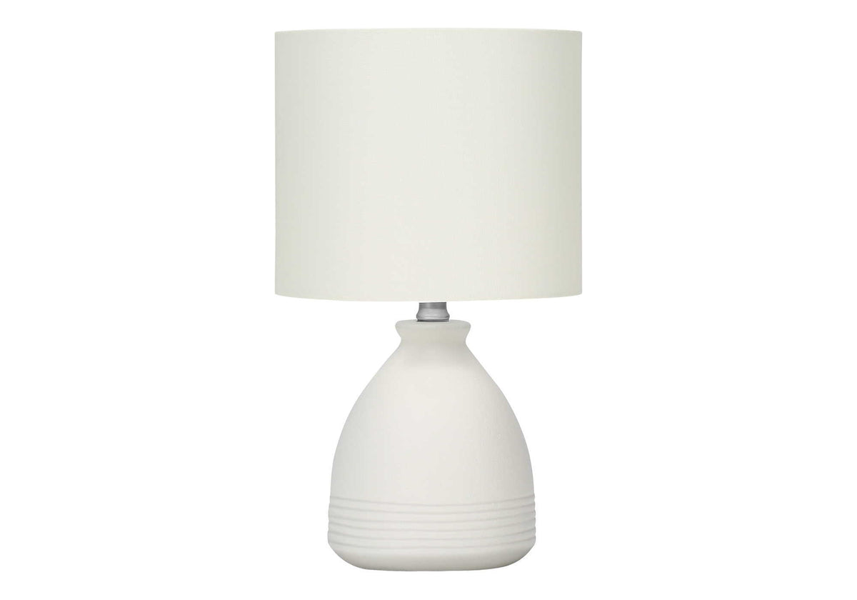 Luma Textured Beehive Table Lamp With Cream Ceramic