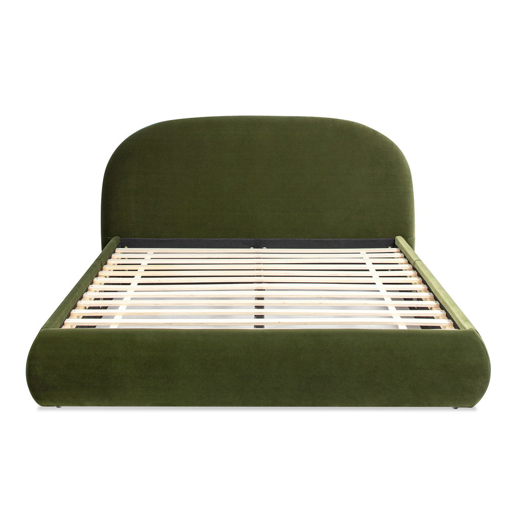 Archie Puffy Upholstered Platform Bed With Arch Headboard