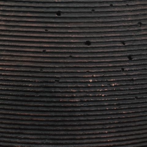 Hannela Artisanal Ribbed Vase Antique Brown Centerpiece