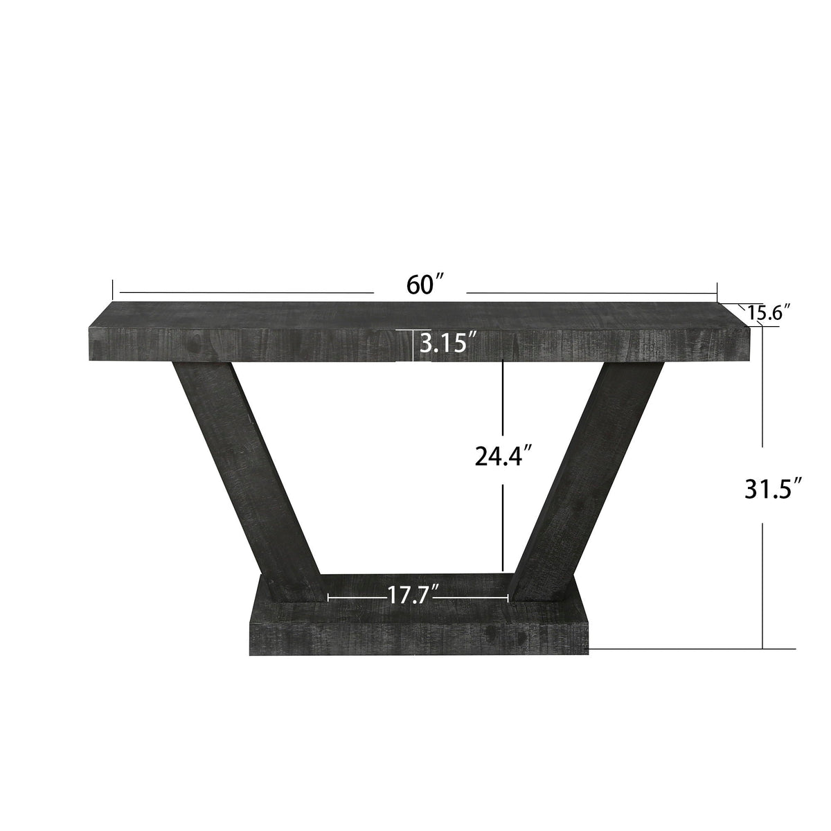 HeritageWood Distressed Double Tier Entryway Storage Bench