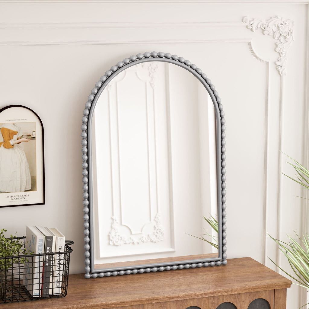 Cedarlane Vintage Iron Arch Mirror With Wall Or Table Display