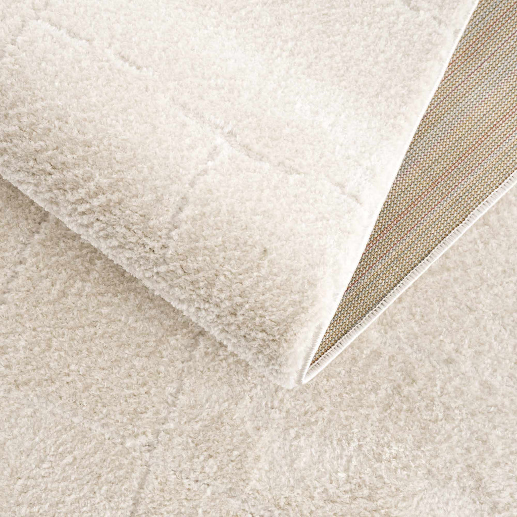 Koume Ivory High Pile Plush Area Rug For Living Room