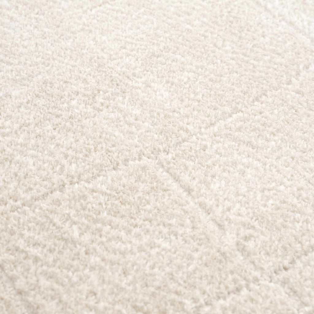 Koume Ivory High Pile Plush Area Rug For Living Room