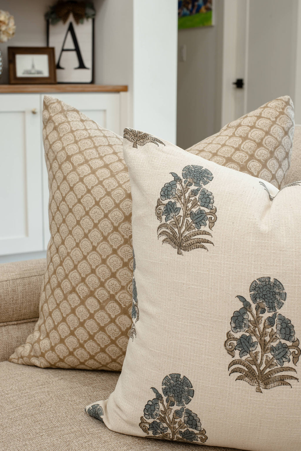 Etta Hand Block Printed Pillow Cover Limited Edition