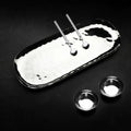 Hammered Stainless Steel 5-Piece Condiment Set With Twisted Spoons