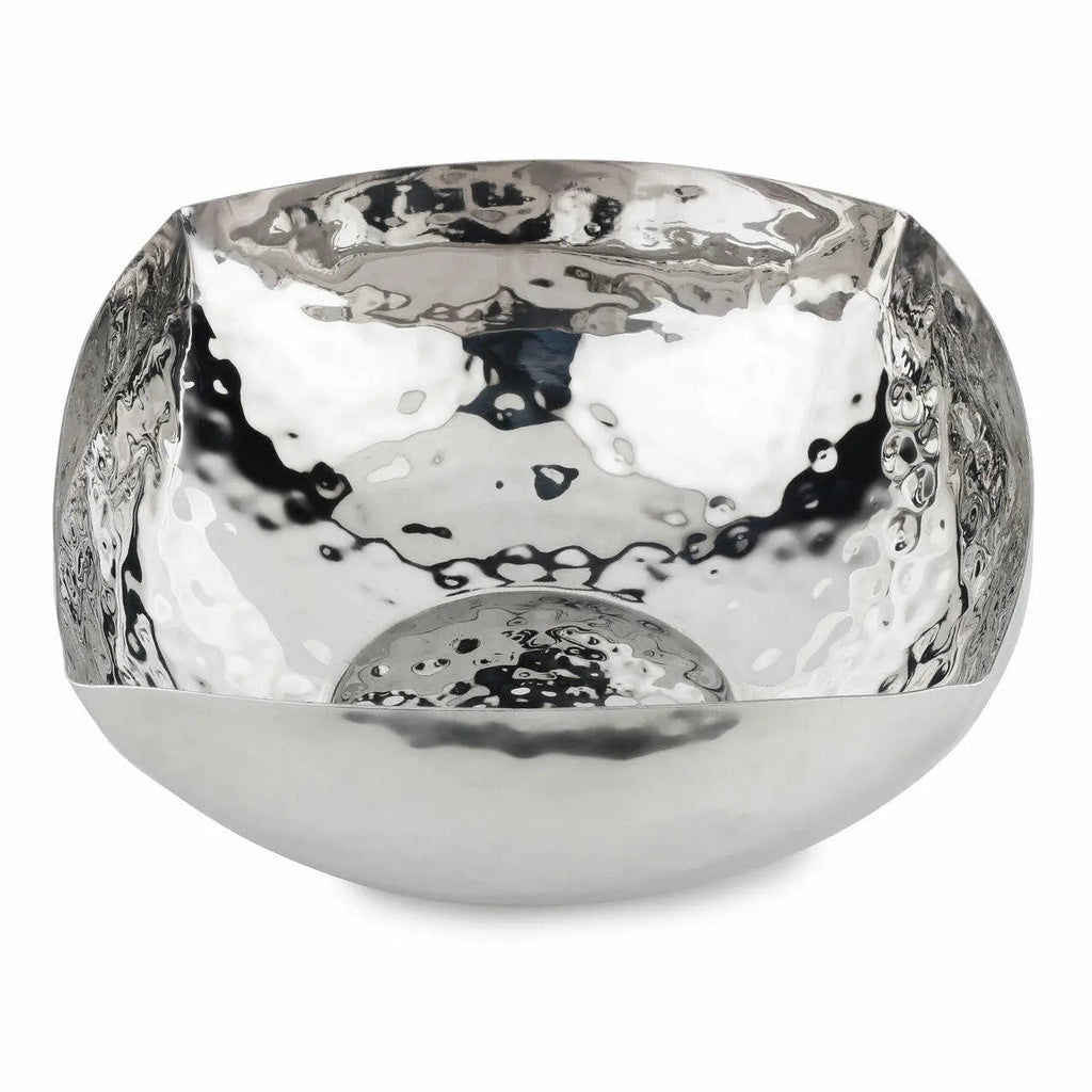 Kova 11 Inch Hand Hammered Polished Stainless Steel Bowl