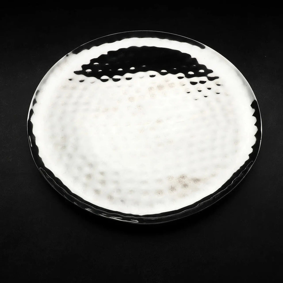 Crestline Stainless Steel Service Tray 14 Inch Hammered Finish