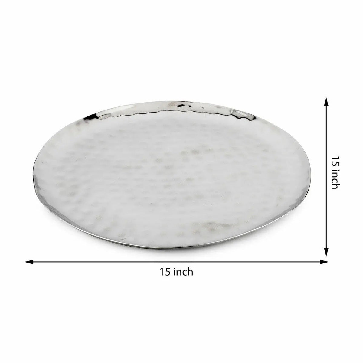 Crestline Stainless Steel Service Tray 14 Inch Hammered Finish