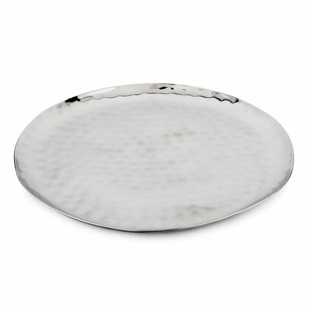 Crestline Stainless Steel Service Tray 14 Inch Hammered Finish