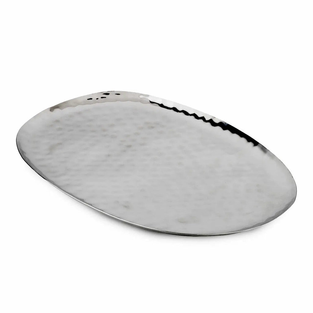 Luna Full Polished Oval Service Tray 18X11 Stainless Steel