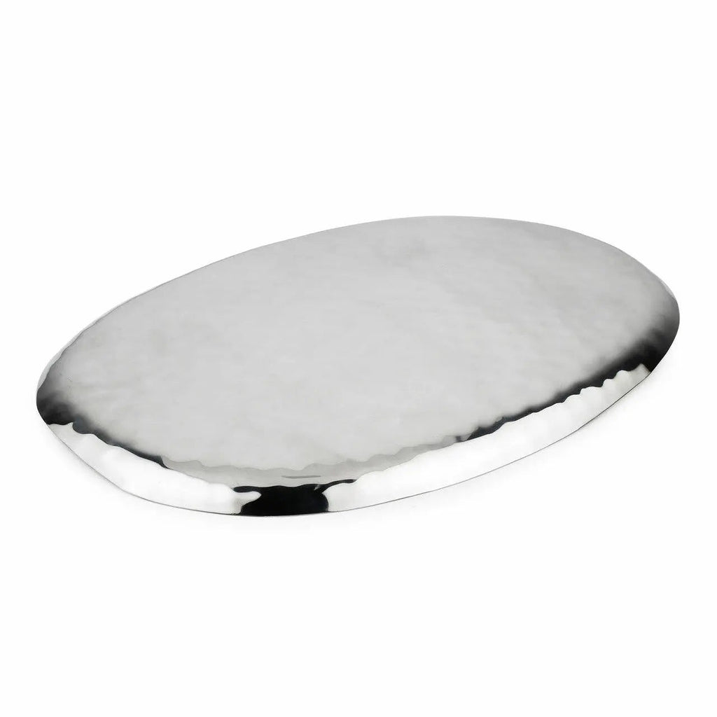 Luna Full Polished Oval Service Tray 18X11 Stainless Steel