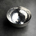 Aria Hand Hammered 8 Inch Polished Stainless Steel Fruit Bowl