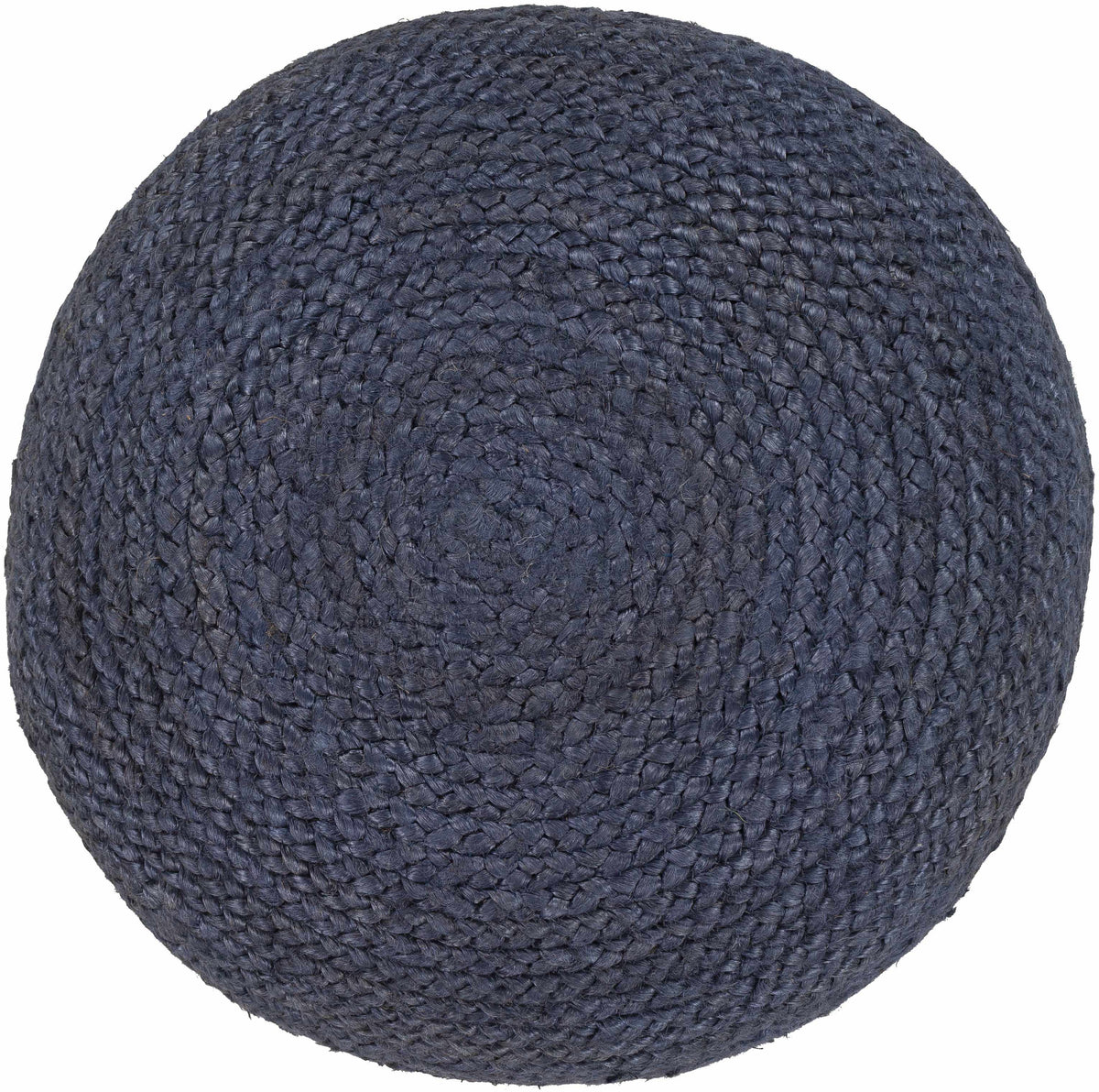 Aura Living Gail Knitted Pouf Woven In Dyed Navy Jute