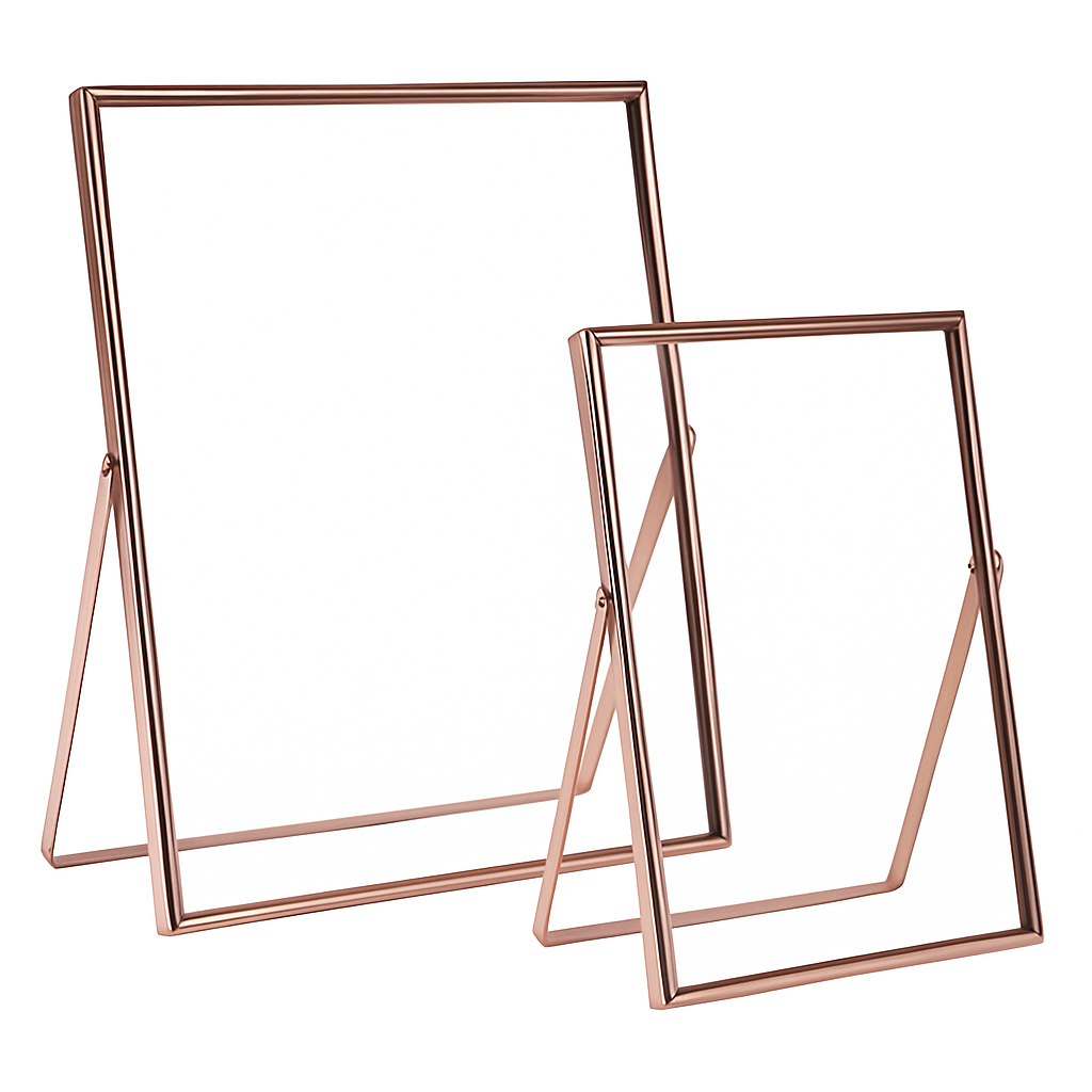 Crestwell Rose Gold Picture Frame Set With Dual 5x7 And 8x10 Sizes