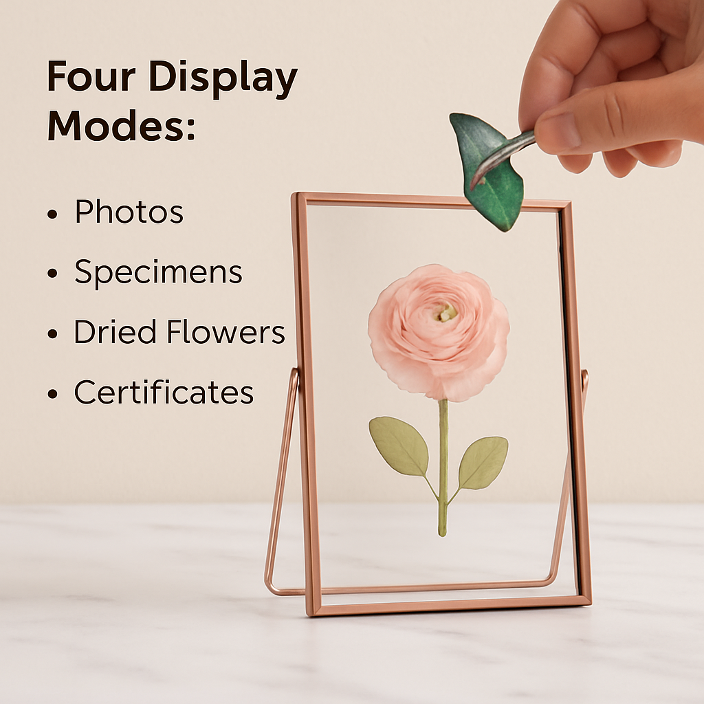 Crestwell Rose Gold Picture Frame Set With Dual 5x7 And 8x10 Sizes