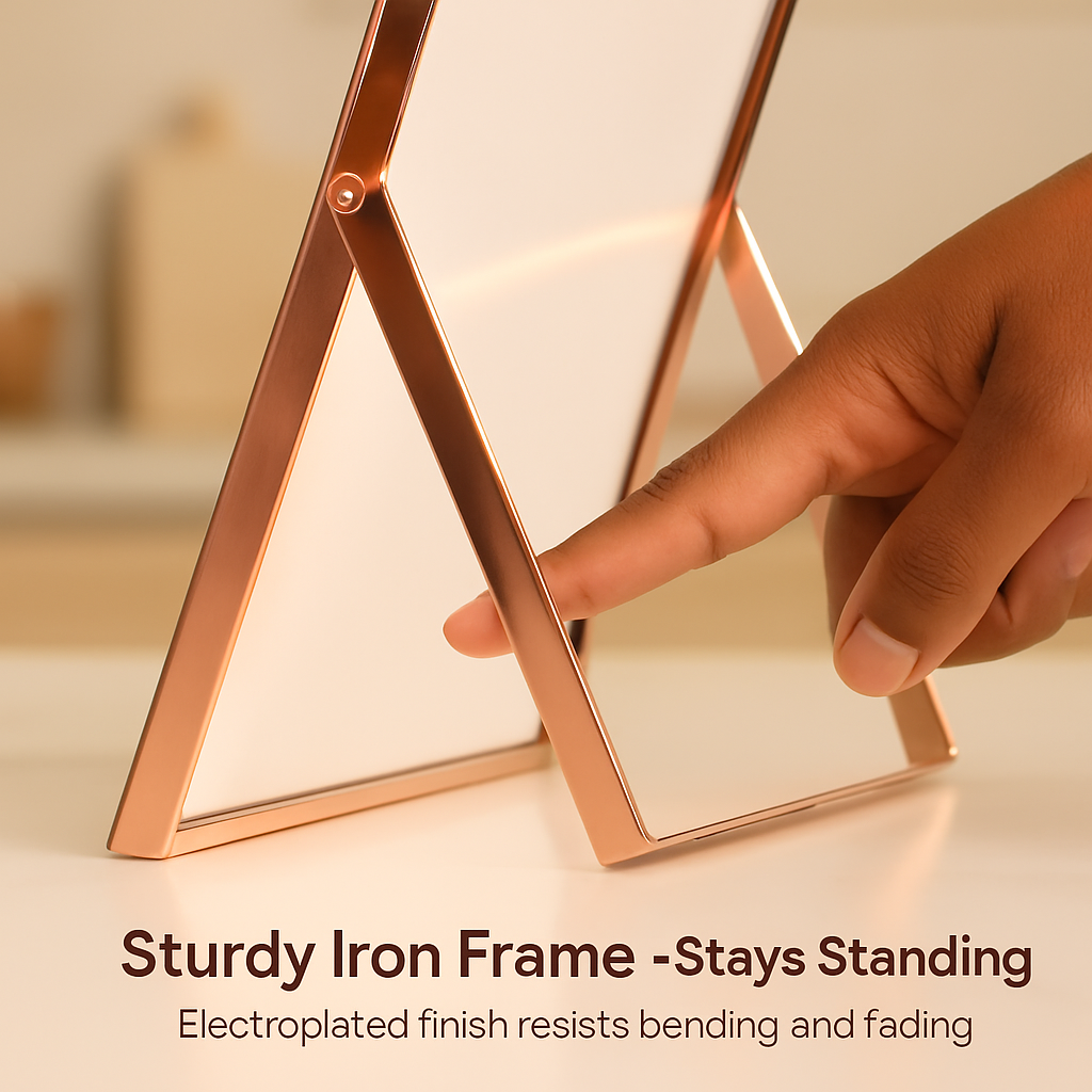 Crestwell Rose Gold Picture Frame Set With Dual 5x7 And 8x10 Sizes