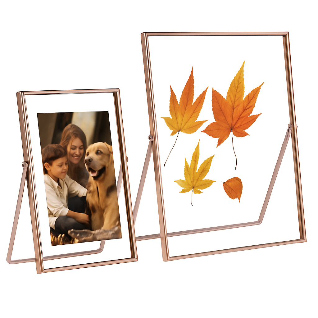 Crestwell Rose Gold Picture Frame Set With Dual 5x7 And 8x10 Sizes