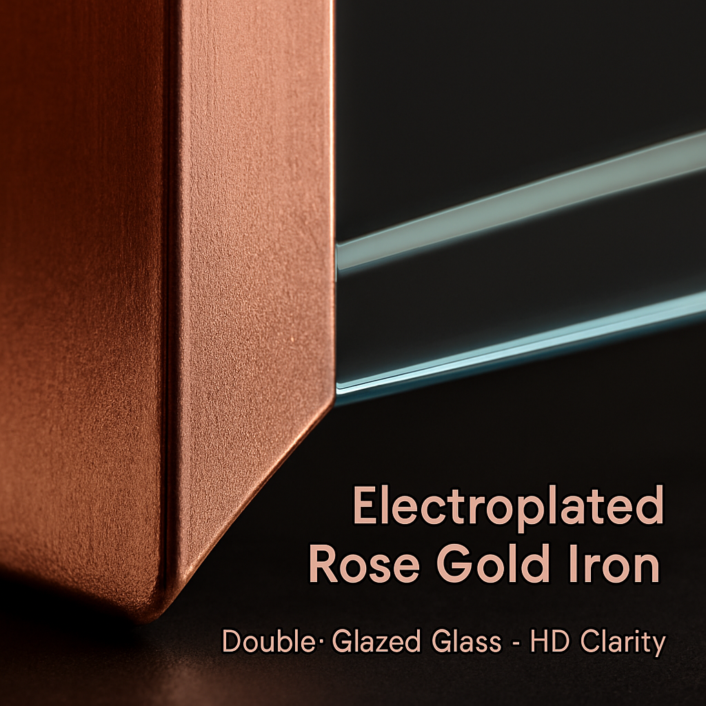 Crestwell Rose Gold Picture Frame Set With Dual 5x7 And 8x10 Sizes