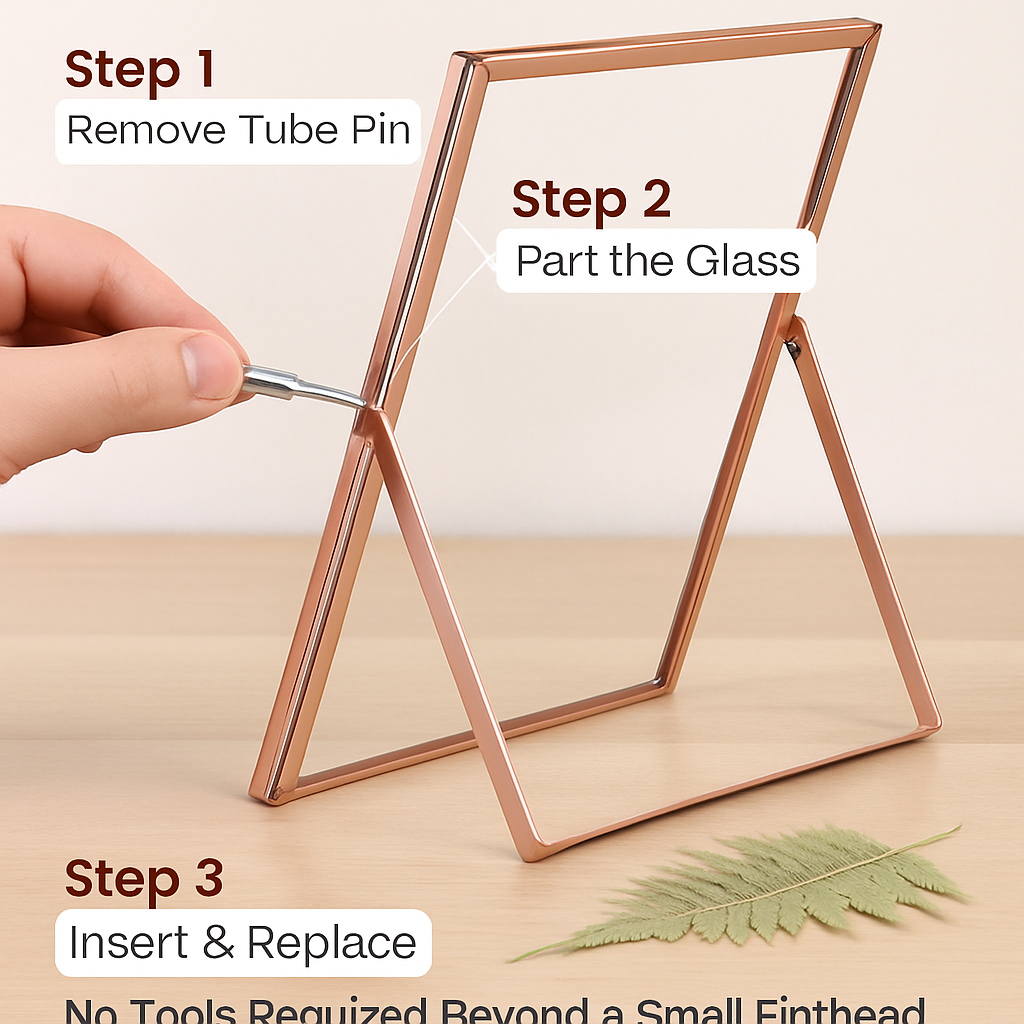 Crestwell Rose Gold Picture Frame Set With Dual 5x7 And 8x10 Sizes