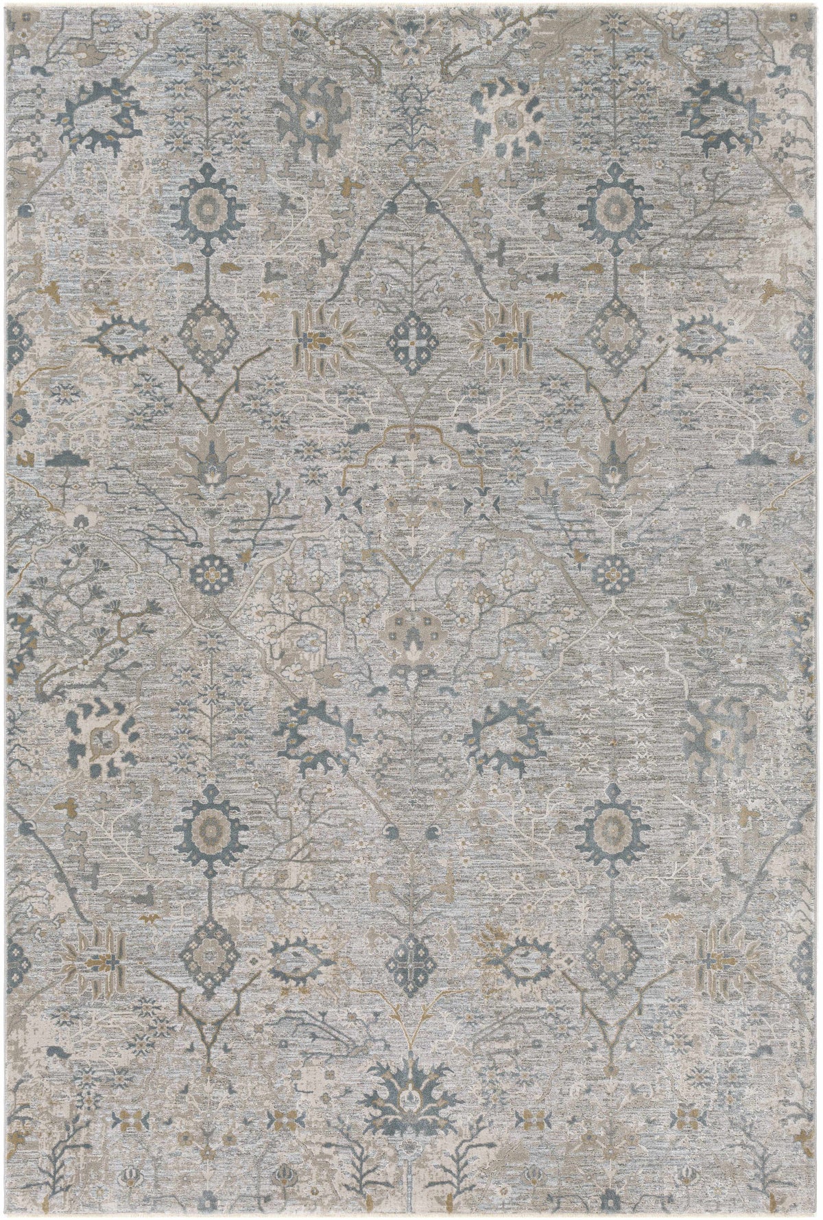 Gilmanton Thick Luxe Boutique Rug In Taupe With Refined Fringe