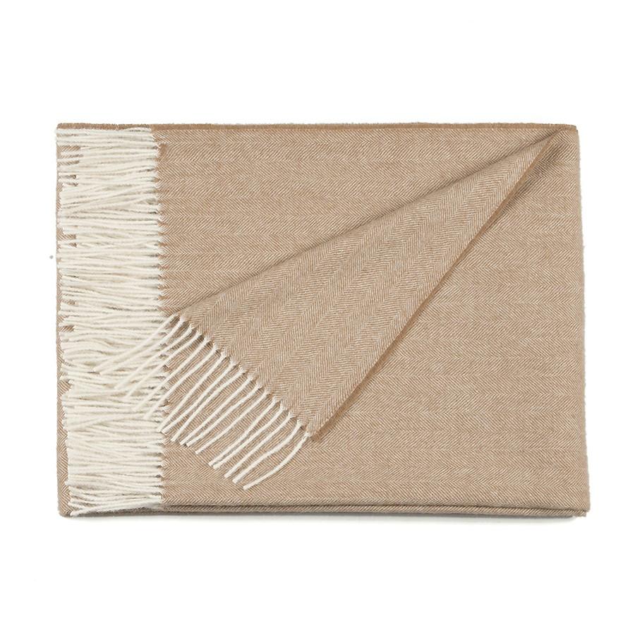 Luxurious Herringbone Baby Alpaca Throw Essential Home Staple