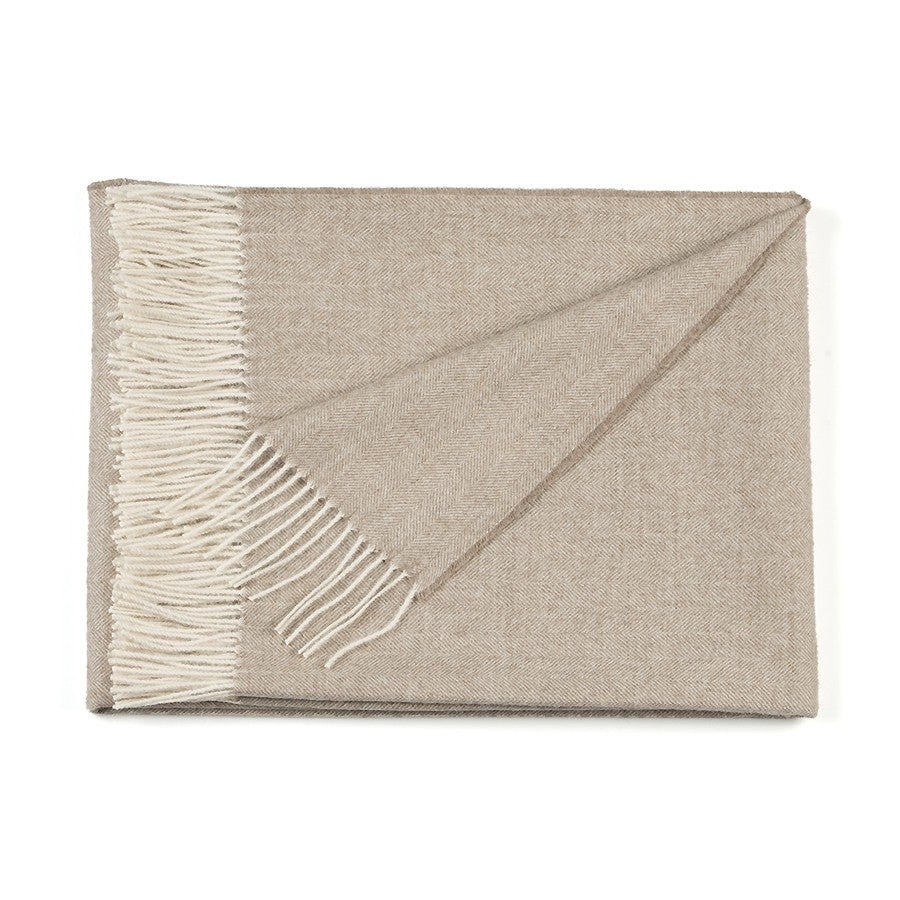Luxurious Herringbone Baby Alpaca Throw Essential Home Staple
