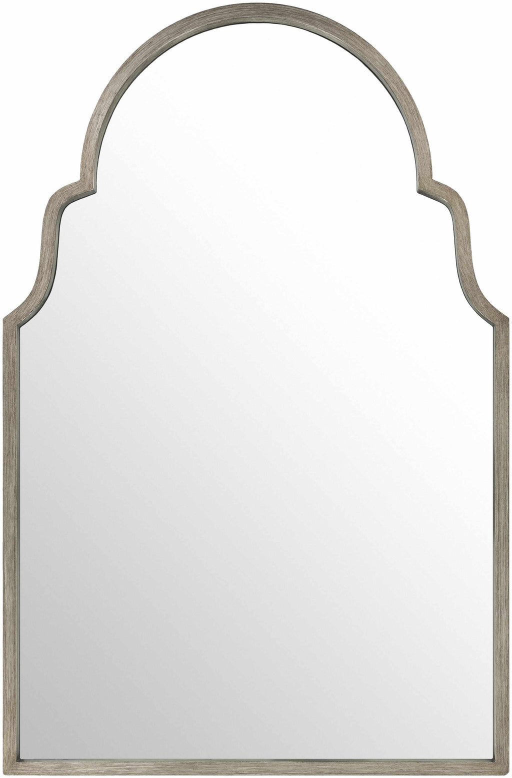 Ivisan Silver Wood Wall Mirror Traditional Elegance