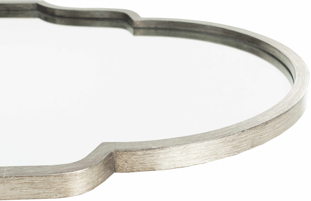 Ivisan Silver Wood Wall Mirror Traditional Elegance