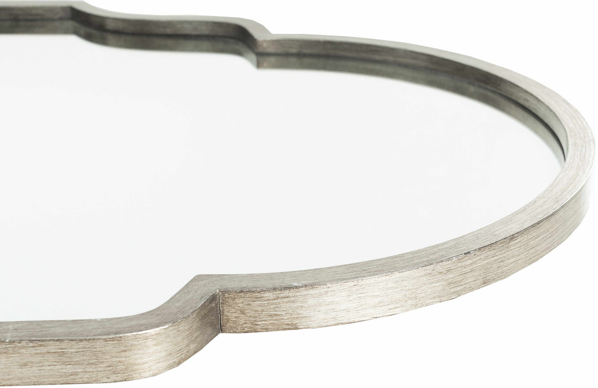 Ivisan Silver Wood Wall Mirror Traditional Elegance