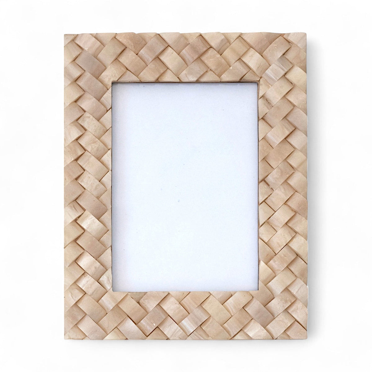 Maris Woven Resin Photo Frame Ivory Coastal Texture 5X7