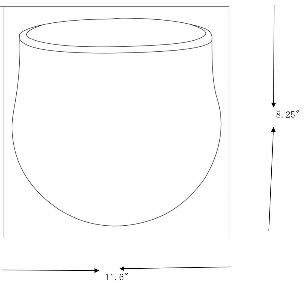 Janamuato Elegant Ivory Geometric Cement Outdoor Planter