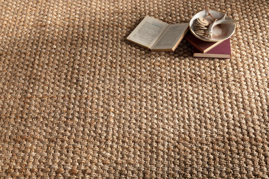 Haven Home Herndon Hand Woven Braided Jute Rug Natural Tan