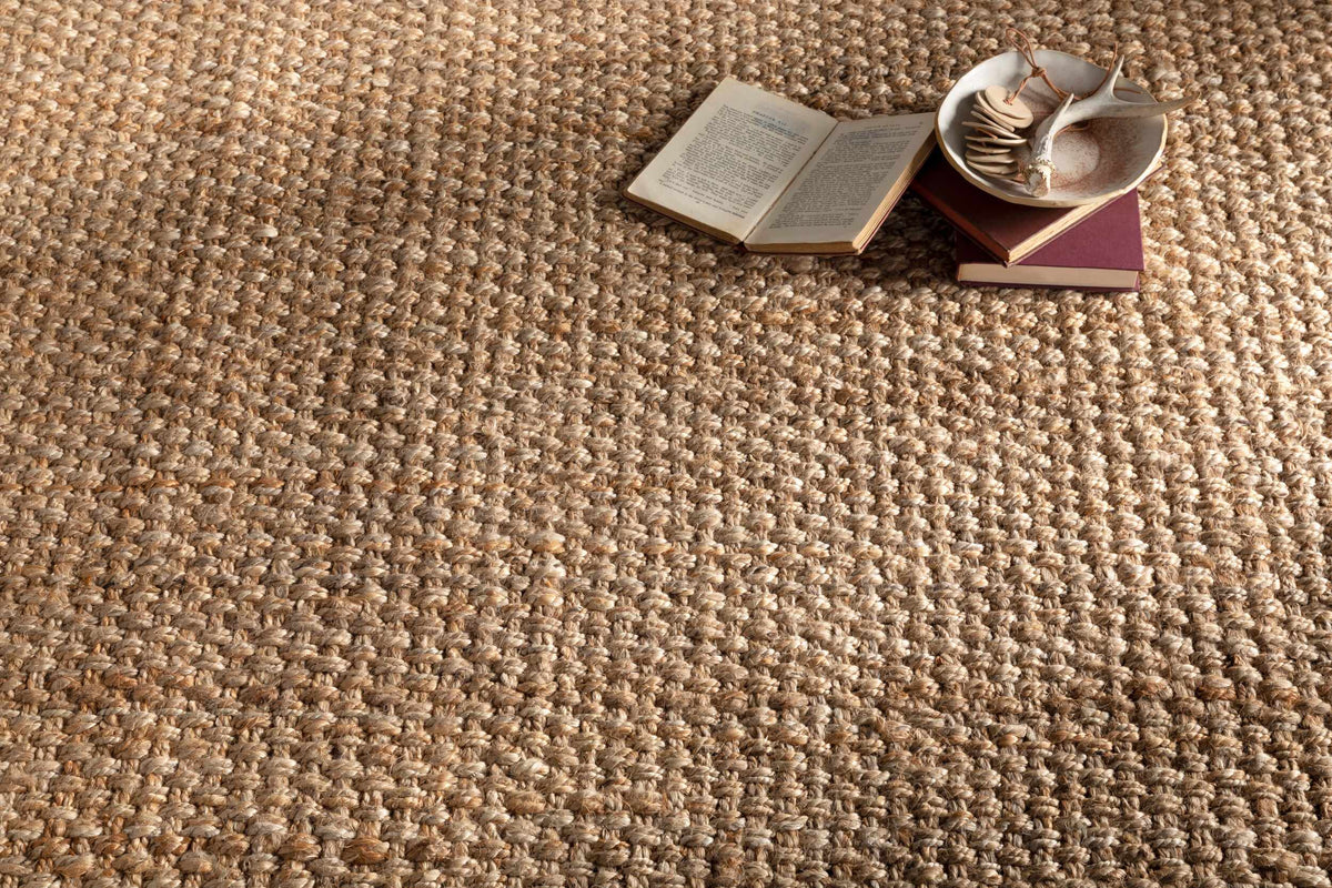 Haven Home Herndon Hand Woven Braided Jute Rug Natural Tan