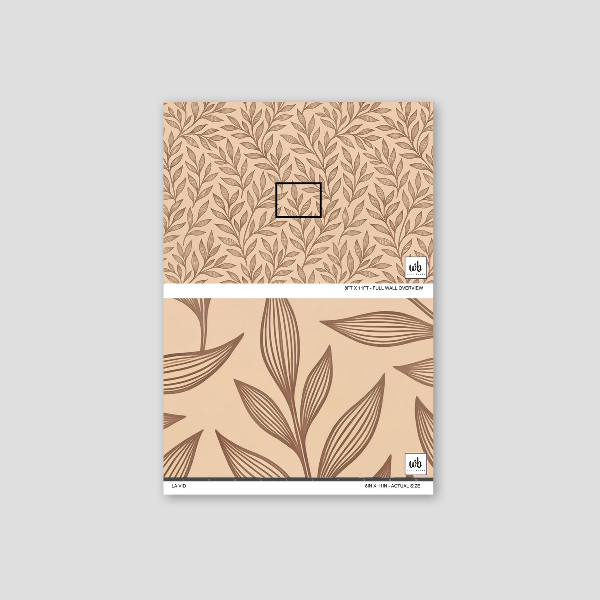 Wall Blush Originals La Vid Organic Vine Wallpaper SM01 Soft Beige