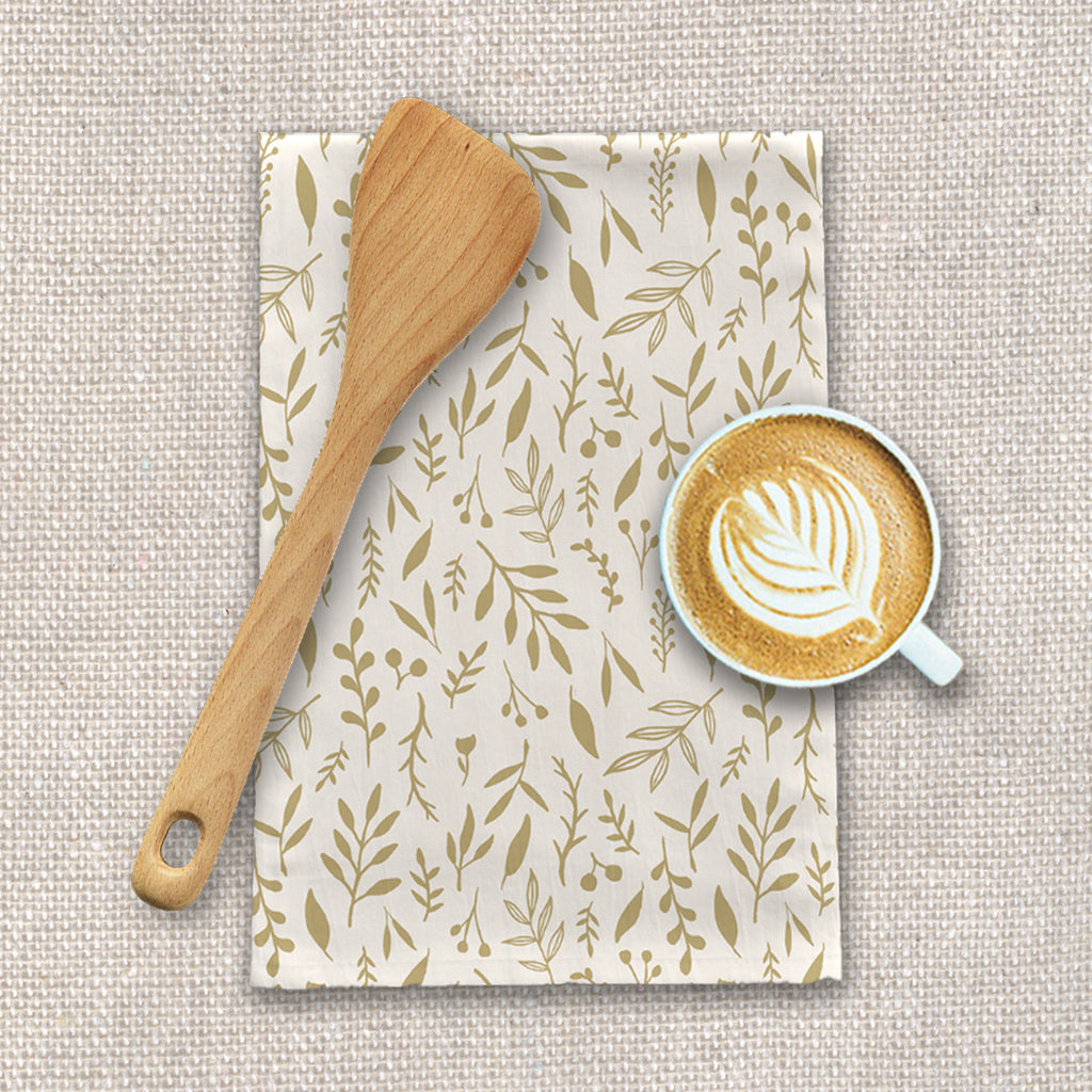 Willow Creek Golden Falling Leaves Cotton Tea Towel 18 By 30