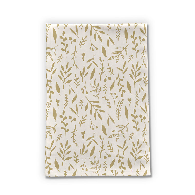 Willow Creek Golden Falling Leaves Cotton Tea Towel 18 By 30
