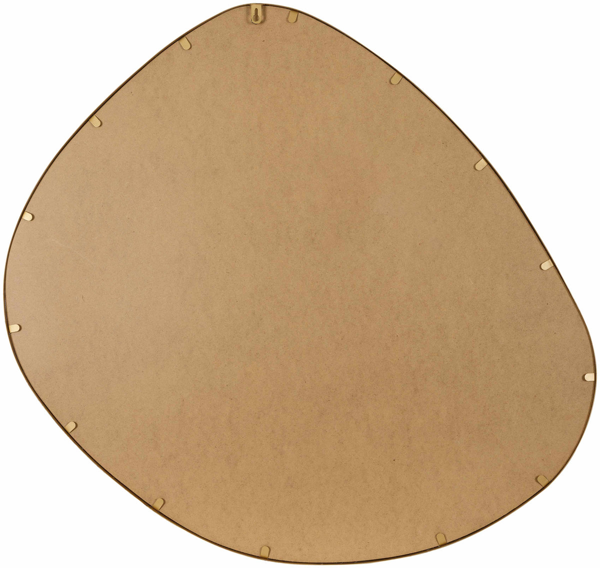 Lochovice Gold Iron Frame Distressed Wood Wall Mirror